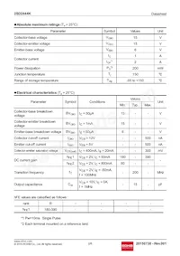 2SD2444KT146R Datasheet Page 2