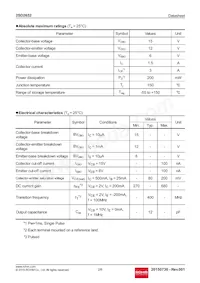 2SD2652T106 Datasheet Page 2