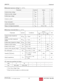 2SD2707T2LV Datasheet Page 2