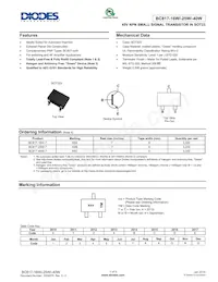 BC817-16W-7 Datasheet Cover