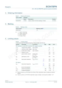 BC847BPN/DG/B2 Datasheet Page 2