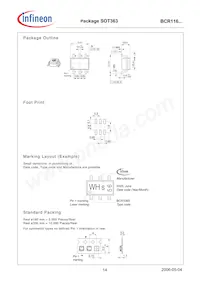 BCR 116T E6327 데이터 시트 페이지 14