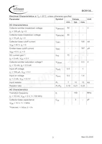 BCR 135T E6327 Datasheet Page 3