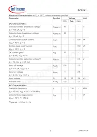 BCR 141T E6327 Datasheet Page 3