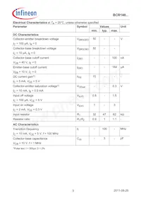 BCR 148S H6827 Datasheet Page 3