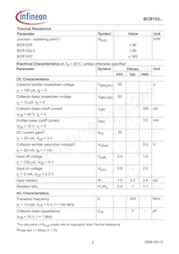 BCR 153T E6327 Datasheet Page 2