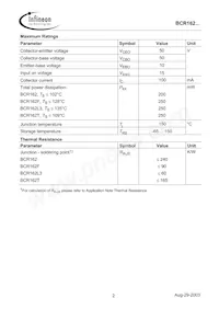 BCR 162T E6327 Datasheet Page 2