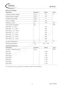 BCR 185T E6327 Datasheet Page 2