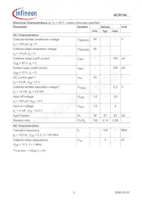 BCR 196T E6327 Datasheet Pagina 3