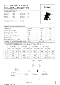 BCW61DTA Datenblatt Cover