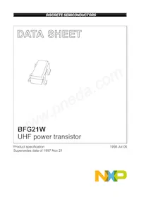 BFG21W Datasheet Cover