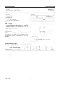 BFG21W Datasheet Page 2