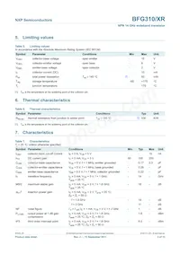 BFG310/XR Datasheet Page 3