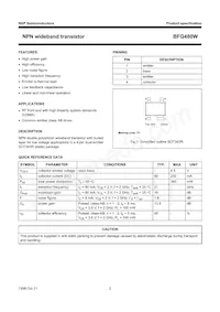 BFG480W Datasheet Page 2