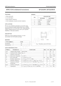BFG520W/X Datasheet Pagina 2