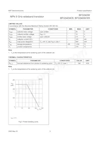 BFG540W/XR Datasheet Page 3