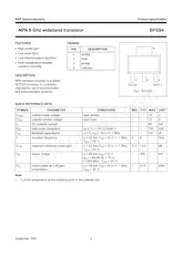 BFG94 Datasheet Page 2
