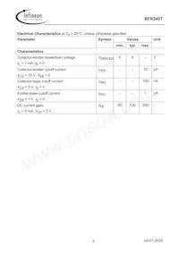 BFR 340T E6327 Datasheet Pagina 2