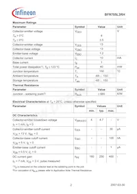 BFR 705L3RH E6327 Datasheet Page 2