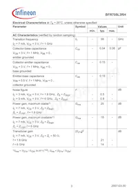 BFR 705L3RH E6327 Datasheet Page 3