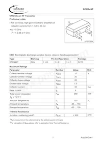 BFR 949T E6327 Datasheet Cover