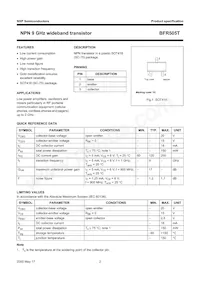 BFR505T Datasheet Pagina 2