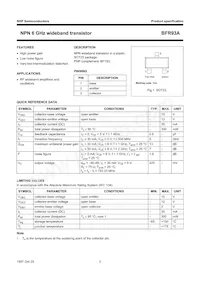 BFR93A Datasheet Page 2