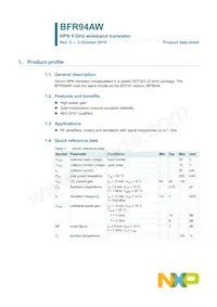 BFR94AW Datasheet Cover