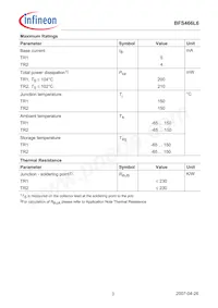 BFS 466L6 E6327 Datasheet Page 3