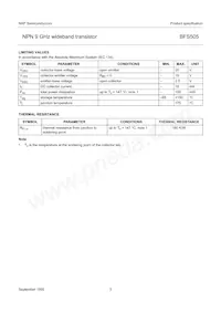 BFS505 Datasheet Pagina 3