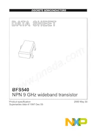 BFS540 Datasheet Cover