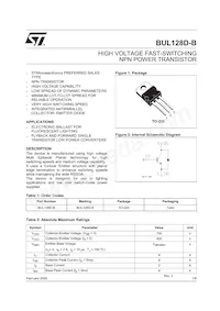 BUL128D-B Datasheet Copertura