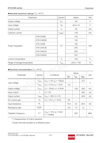 DTA024EUBTL Datasheet Pagina 2