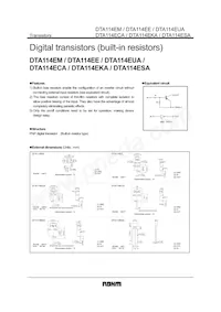 DTA114ECAT116 Datasheet Cover