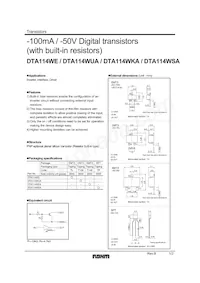 DTA114WSATP Datenblatt Cover