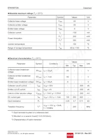 DTA143TCAT116 Datasheet Page 2