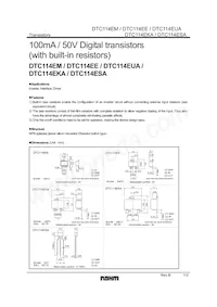 DTC114ESATP Datasheet Cover