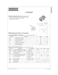 FJX3003RTF Datasheet Cover