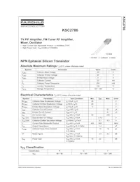 KSC2786RTA Datasheet Cover