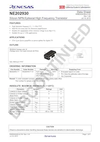 NE202930-T1-A Datasheet Cover