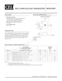 NE681M03-T1-A Datasheet Cover