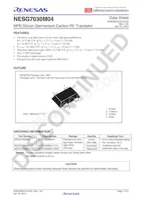 NESG7030M04-A Datasheet Cover