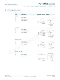 PDTB113EK Datasheet Page 2