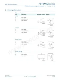 PDTB113ZK Datasheet Page 2