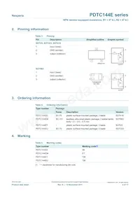 PDTC144ET/DG/B2 Datasheet Page 2