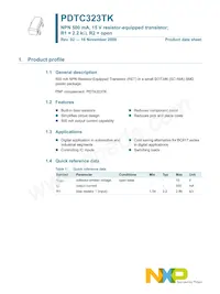 PDTC323TK 데이터 시트 표지