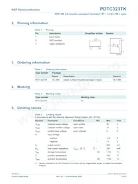 PDTC323TK Datasheet Page 2
