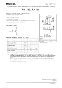 RN1110(T5L Datasheet Cover