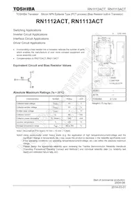 RN1112ACT(TPL3) Datasheet Cover