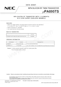 UPA895TS-T3-A Datasheet Cover